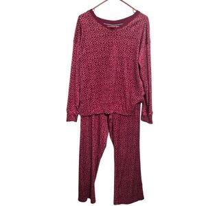 Nautica Super Soft Womens Cozy Pink Pajama Set, S